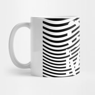 Camo samo cool psychedelic black and white Mug
